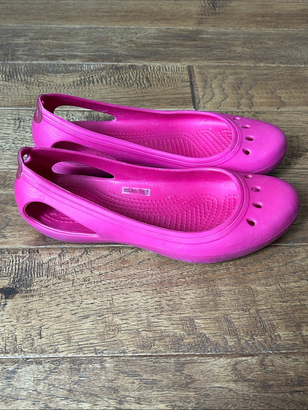 Crocs Kadee Flats Ballet Slip On Comfort Shoes Hot Pink Womens Size 7